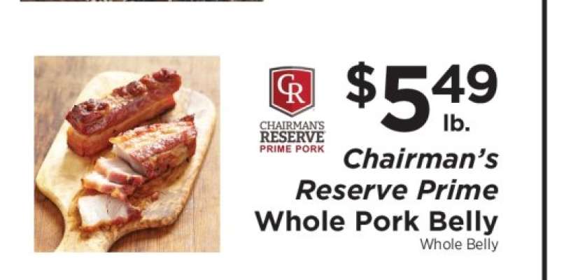 Chairman's Reserve Prime Whole Pork Belly