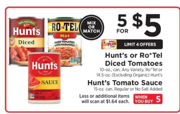 Hunt's or Ro Tel Diced Tomatoes