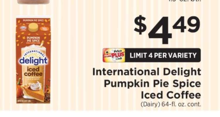 International Delight Pumpkin Pie Spice Iced Coffee