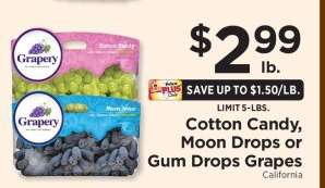 Cotton Candy, Moon Drops or Gum Drops Grapes