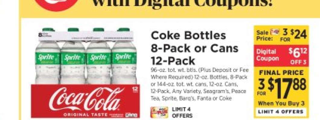 Coke Bottles 8-Pack or Cans 12-Pack