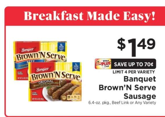 Banquet Brown'N Serve Sausage