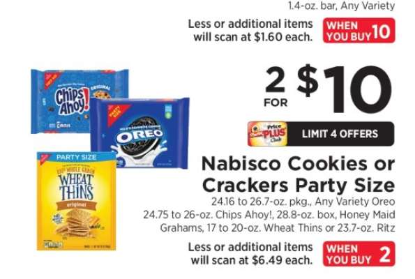 Nabisco Cookies or Crackers Party Size
