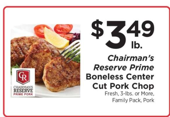 Chairman's Reserve Prime Boneless Center Cut Pork Chop