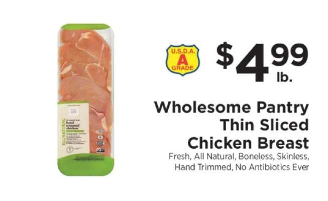 Wholesome Pantry Thin Sliced Chicken Breast