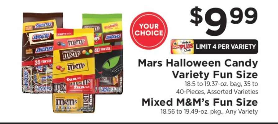 Mars Halloween Candy Variety Fun Size / Mixed M&M’s Fun Size