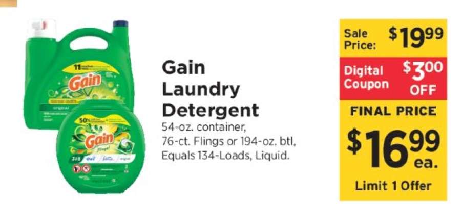 Gain Laundry Detergent