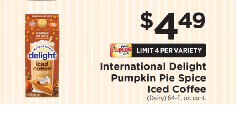 International Delight Pumpkin Pie Spice Iced Coffee