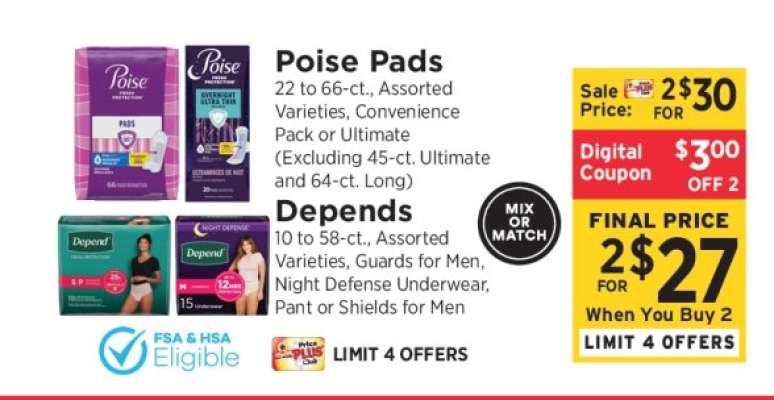 Poise Pads / Depends