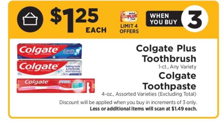 Colgate Plus Toothbrush & Colgate Toothpaste