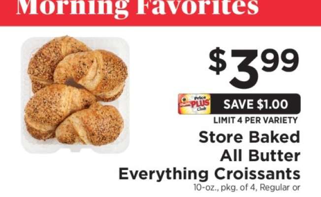 Store Baked All Butter Everything Croissants