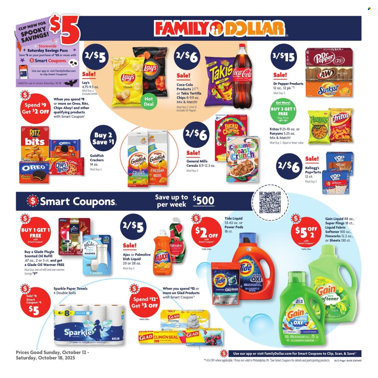 Family Dollar ad - 10/12/2025 - 10/18/2025. Page 1