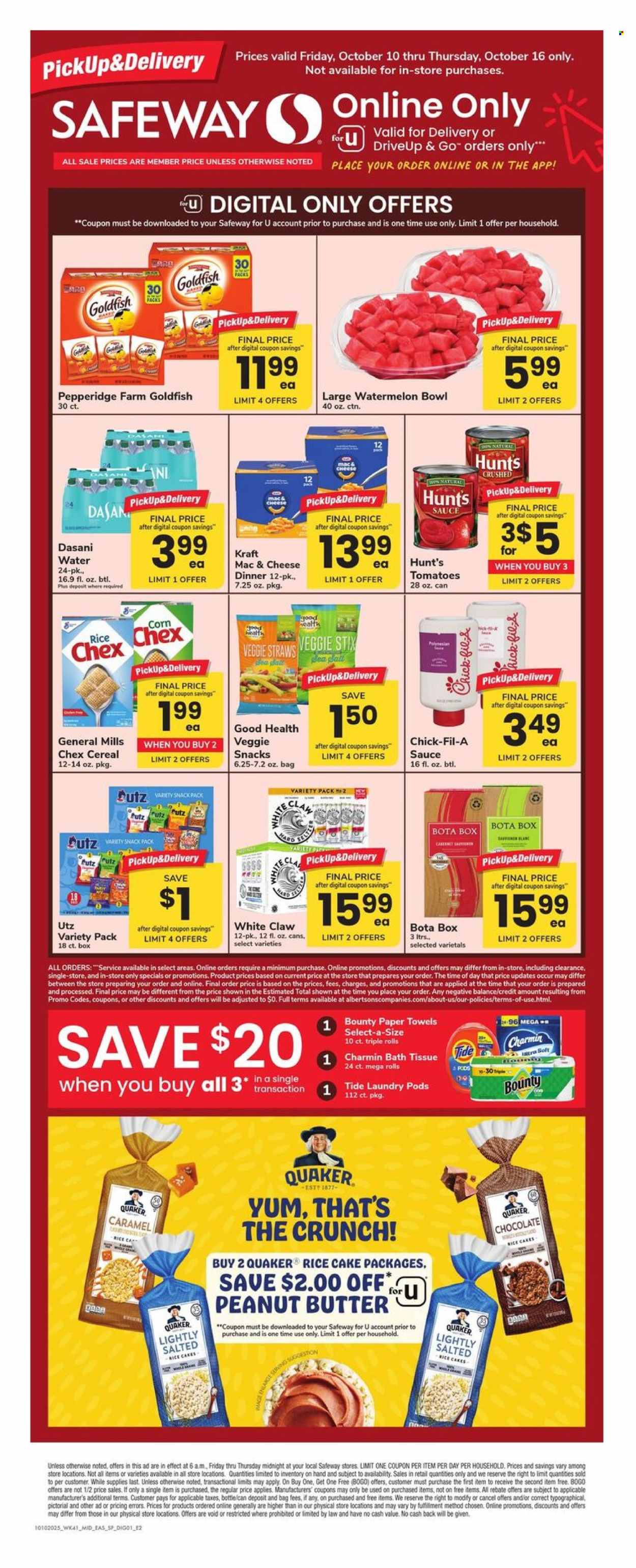 Safeway ad - 10/10/2025 - 10/16/2025. Page 1