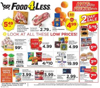 Food 4 Less Flyer - 10/15/2025 - 10/21/2025.