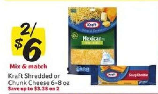 Kraft Shredded or Chunk Cheese*