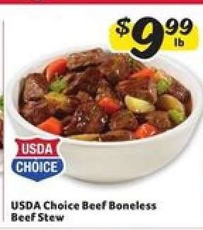 USDA Choice Beef Boneless Beef Stew
