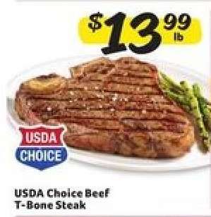 USDA Choice Beef T-Bone Steak
