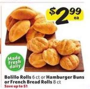 Bolillo Rolls or Hamburger Buns or French Bread Rolls