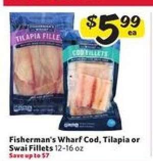 Fisherman's Wharf Cod, Tilapia or Swai Fillets