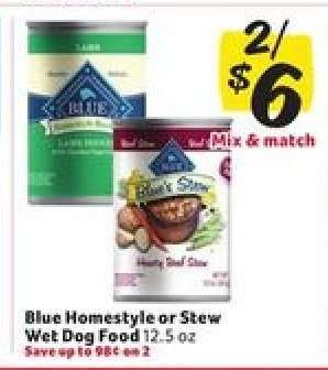 Blue Homestyle or Stew Wet Dog Food