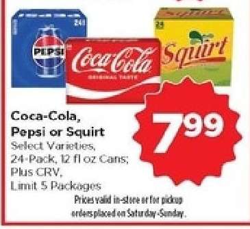 Coca-Cola, Pepsi or Squirt