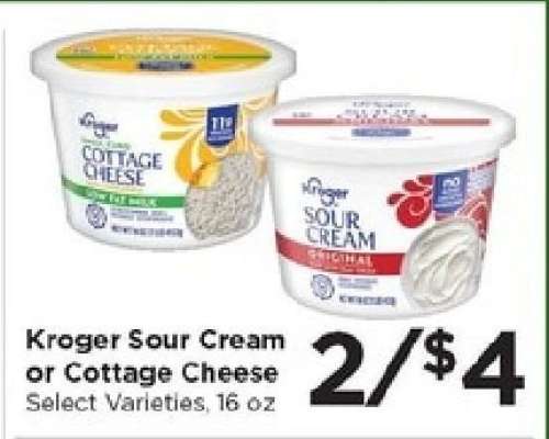 Kroger Sour Cream or Cottage Cheese