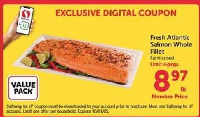 Fresh Atlantic Salmon Whole Fillet