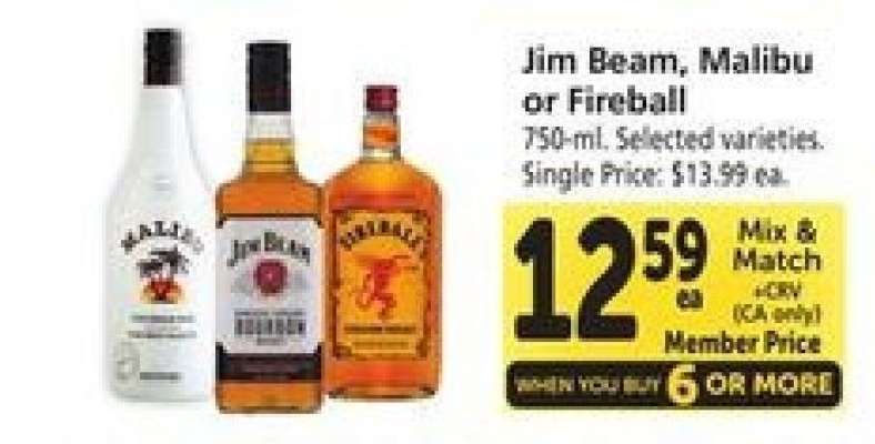 Jim Beam, Malibu or Fireball