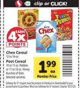 Chex Cereal / Post Cereal