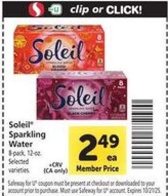 Soleil Sparkling Water