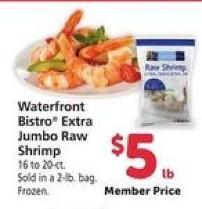 Waterfront BISTRO Extra Jumbo Raw Shrimp