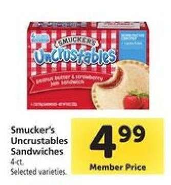 Smucker's Uncrustables Sandwiches