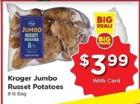 Kroger Jumbo Russet Potatoes