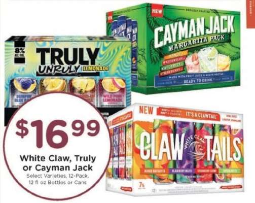 White Claw, Truly or Cayman Jack
