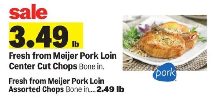 Fresh from Meijer Pork Loin Center Cut Chops