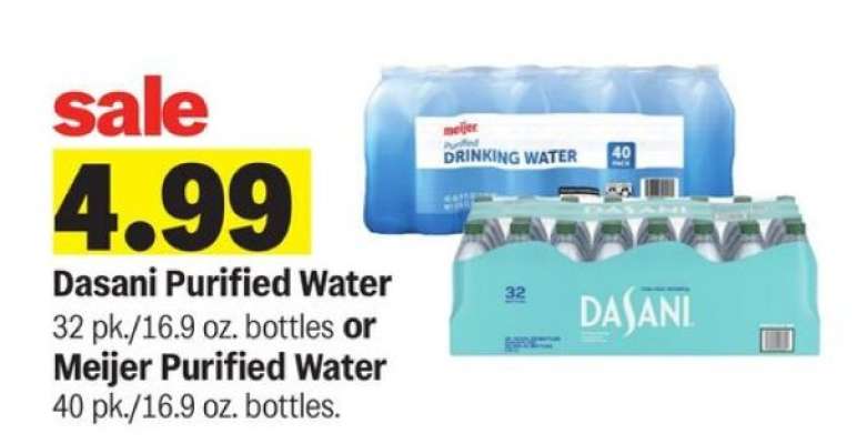 Dasani Purified Water or Meijer Purified Water