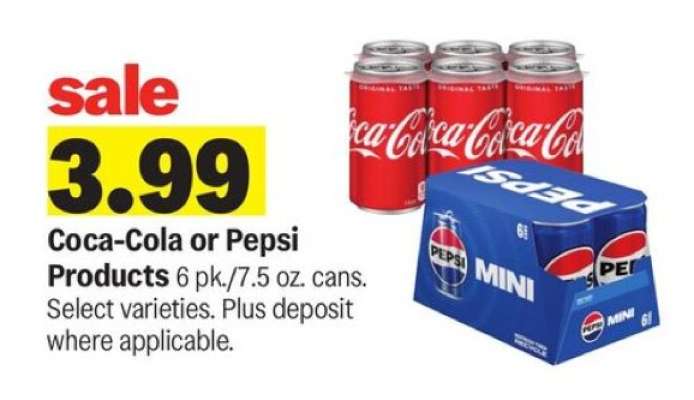 Coca-Cola or Pepsi Products*