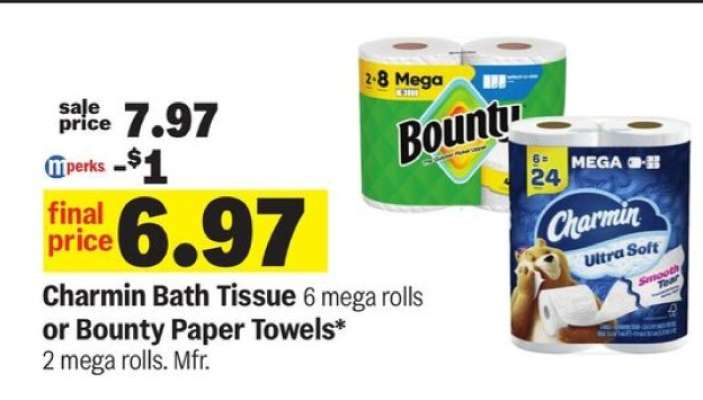 Charmin Bath Tissue or Bounty Paper Towels
