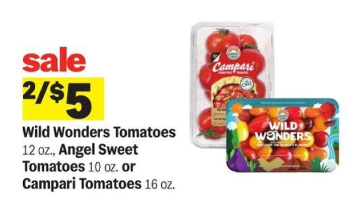 Wild Wonders Tomatoes, Angel Sweet Tomatoes, or Campari Tomatoes