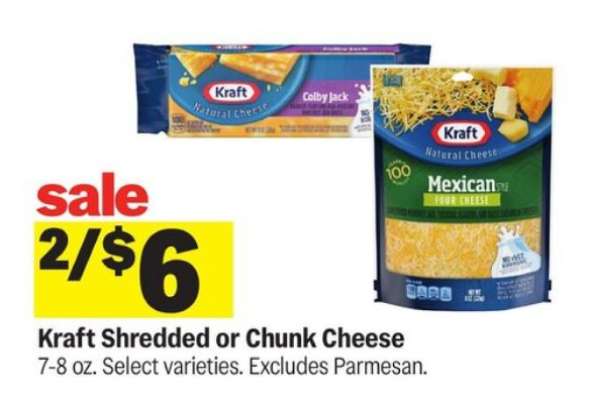 Kraft Shredded or Chunk Cheese*