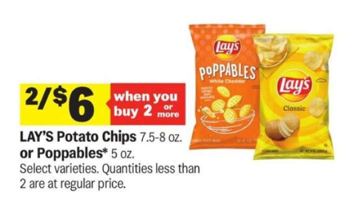 Lay's Potato Chips or Poppables