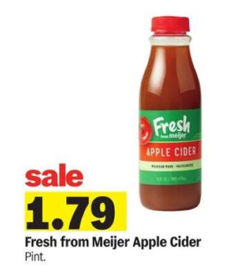 Fresh from Meijer Apple Cider*