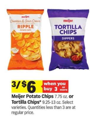 Meijer Potato Chips or Tortilla Chips