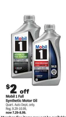 Mobil 1 Full Synthetic Motor Oil