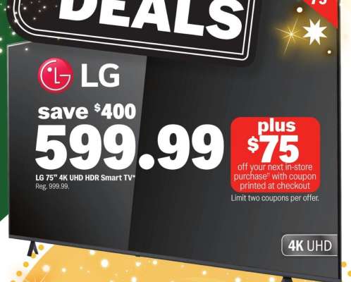 LG 75" 4K UHD HDR Smart TV*