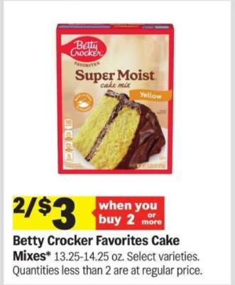 Betty Crocker Favorites Cake Mixes*