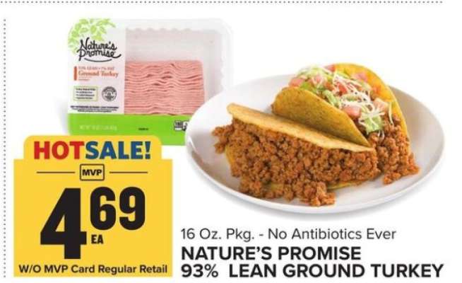 NATURE’S PROMISE 93% LEAN GROUND TURKEY