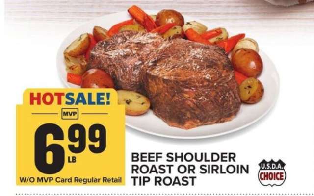 Beef Shoulder Roast or Sirloin Tip Roast