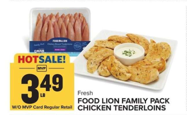 Food Lion Family Pack Chicken Tenderloins