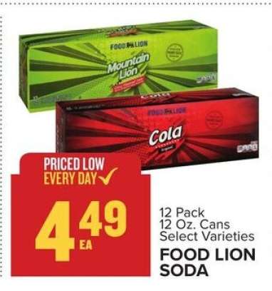 FOOD LION SODA